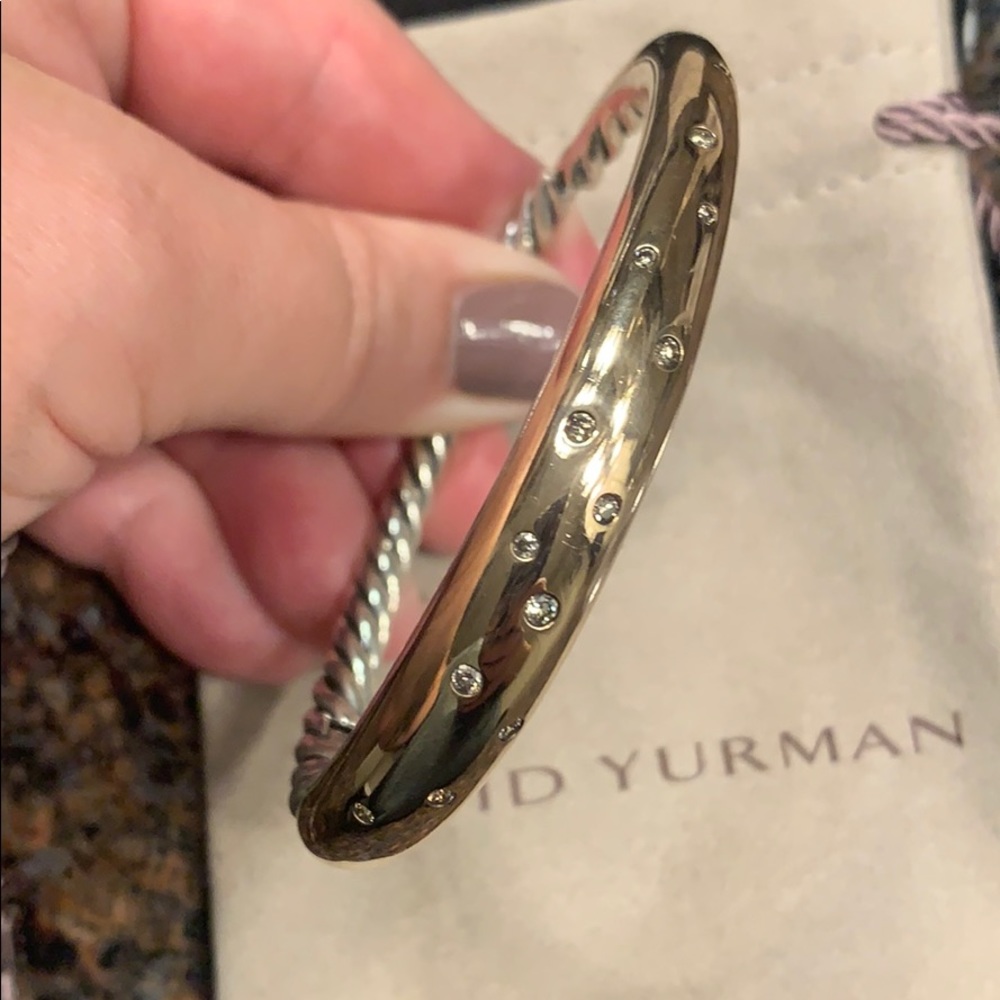 Yurman SS w/ Bronze & Diamonds Cable Bracelet